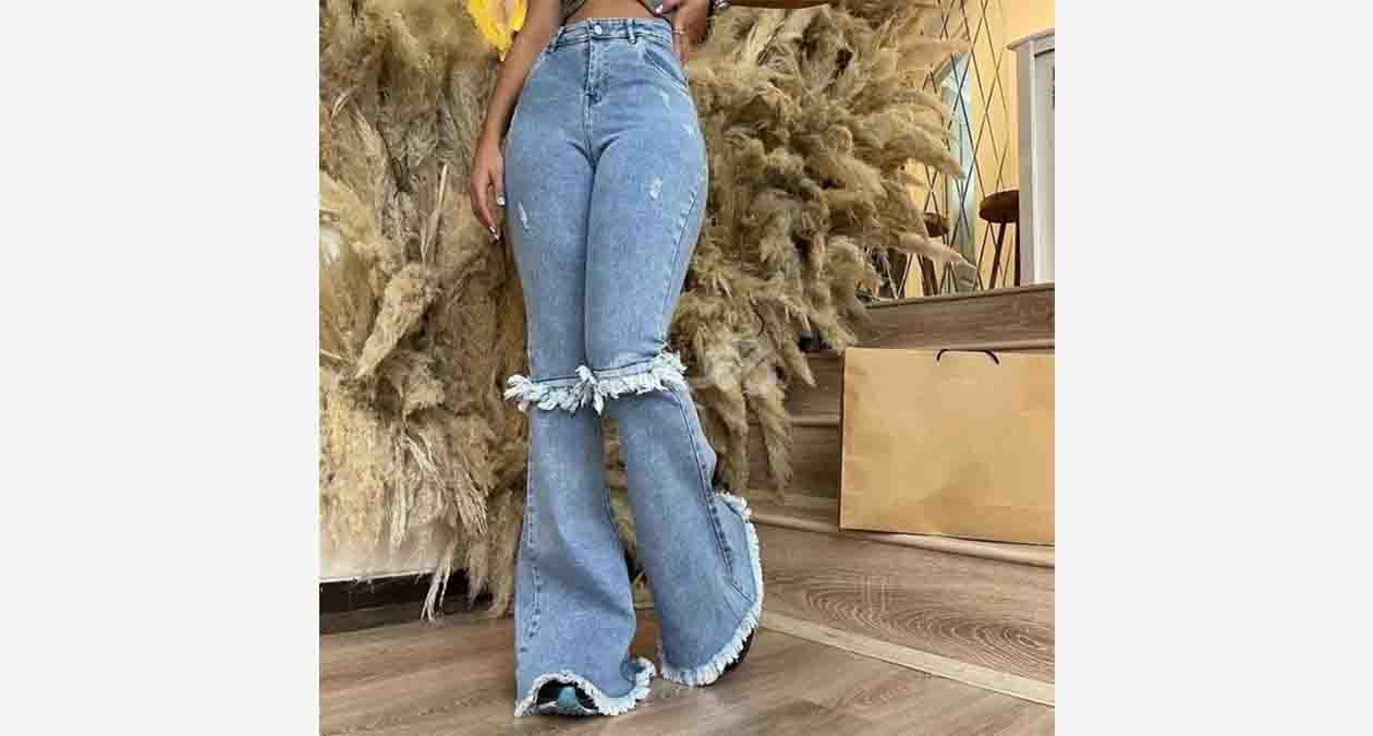 شلوار جین آبی بوت کات