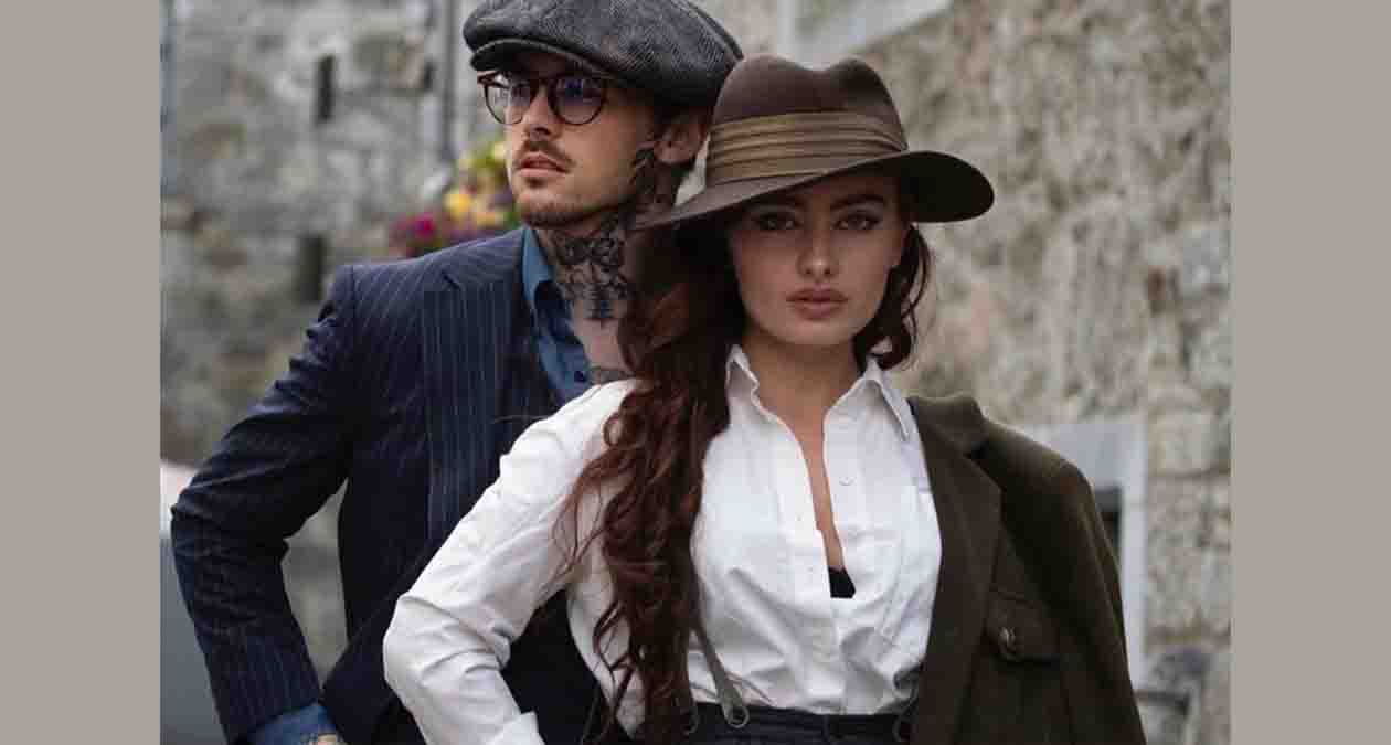 زن و شوهر با استایل اولد مانی در کنار هم