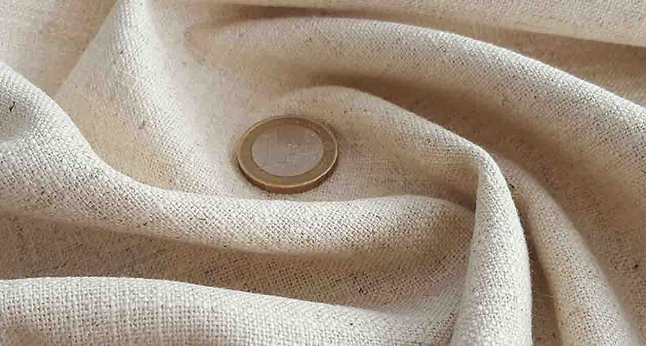 پارچه لینن به رنگ نخودی