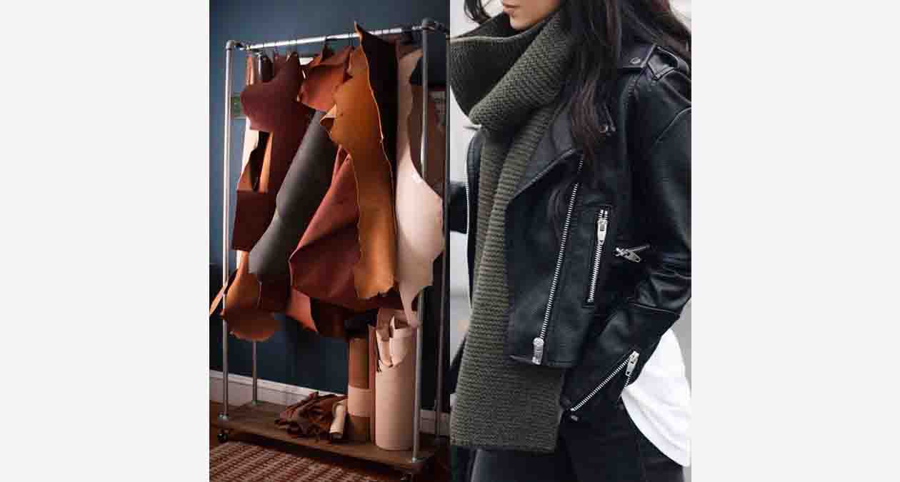 پارچه چرم و استایل با چرم