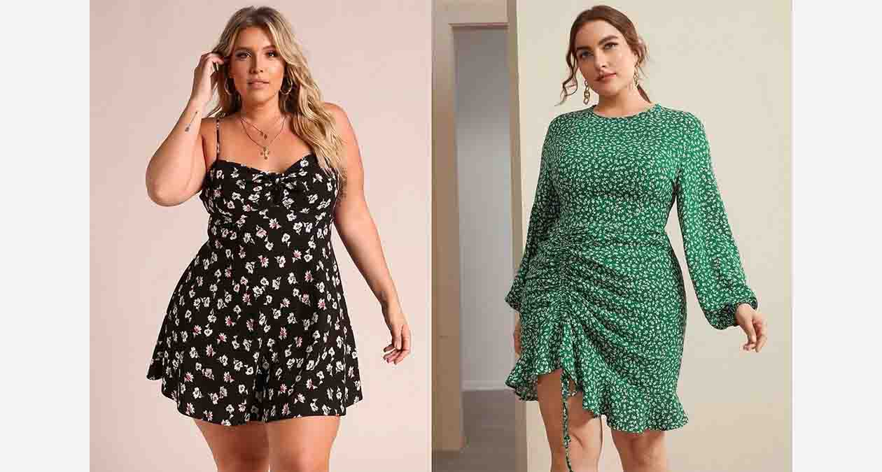 لباس های گلدار برای خانمهای پلاسسایز