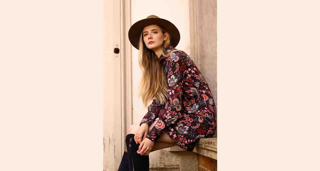 یک استایل شیک با پترن گلدار