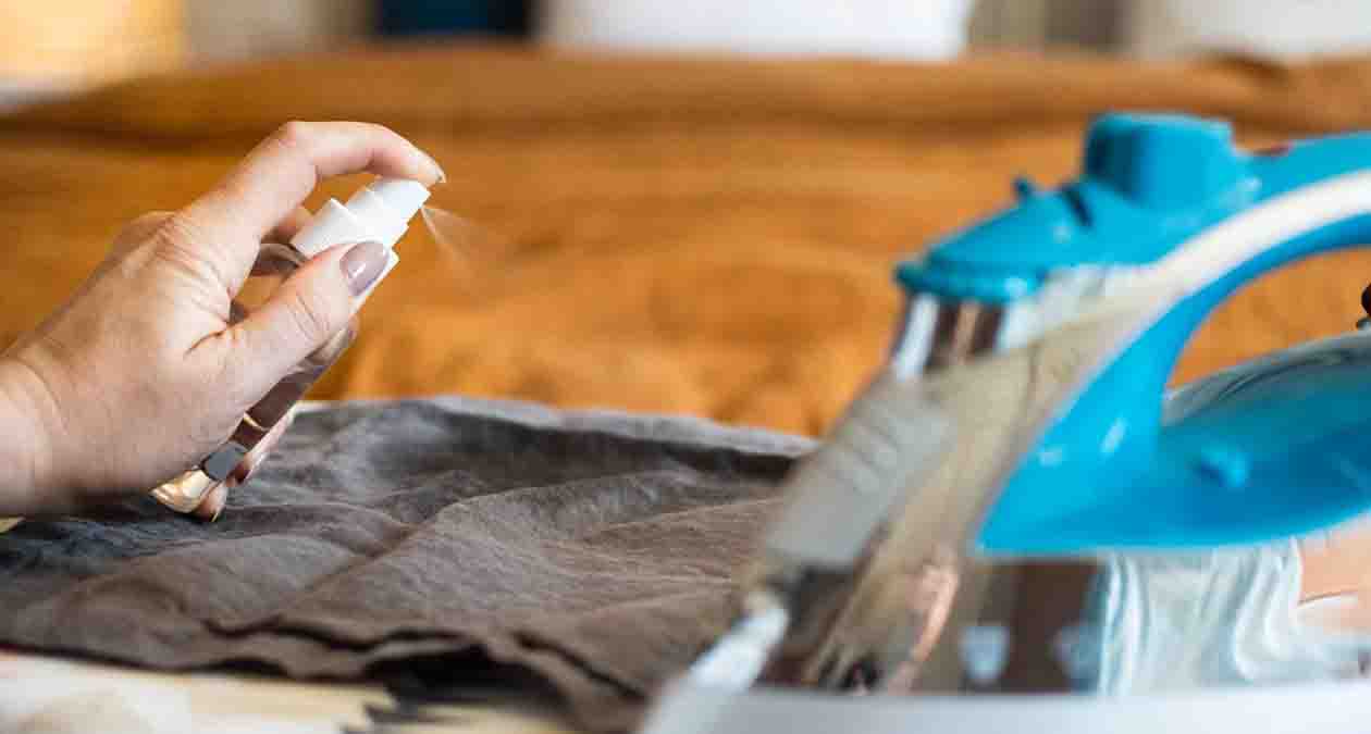 اتوکشی مرطوب پارچه های لینن
