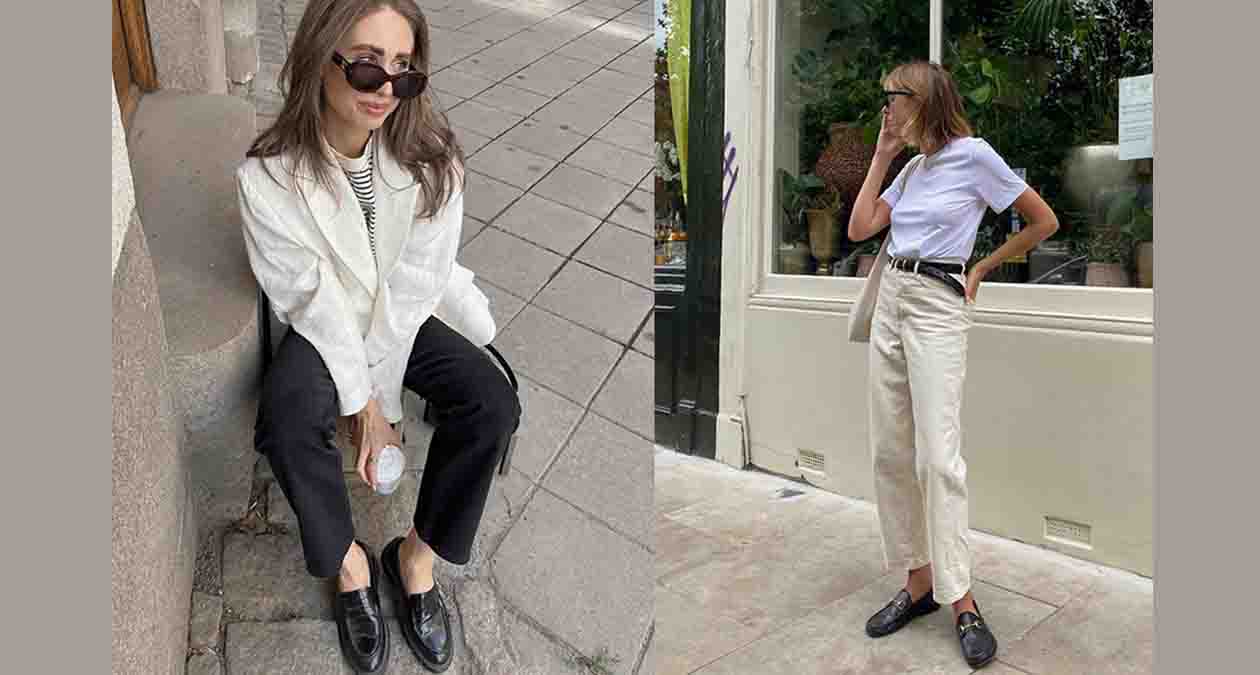 استایل کفش لوفر با بالاپوشهای غیررسمی