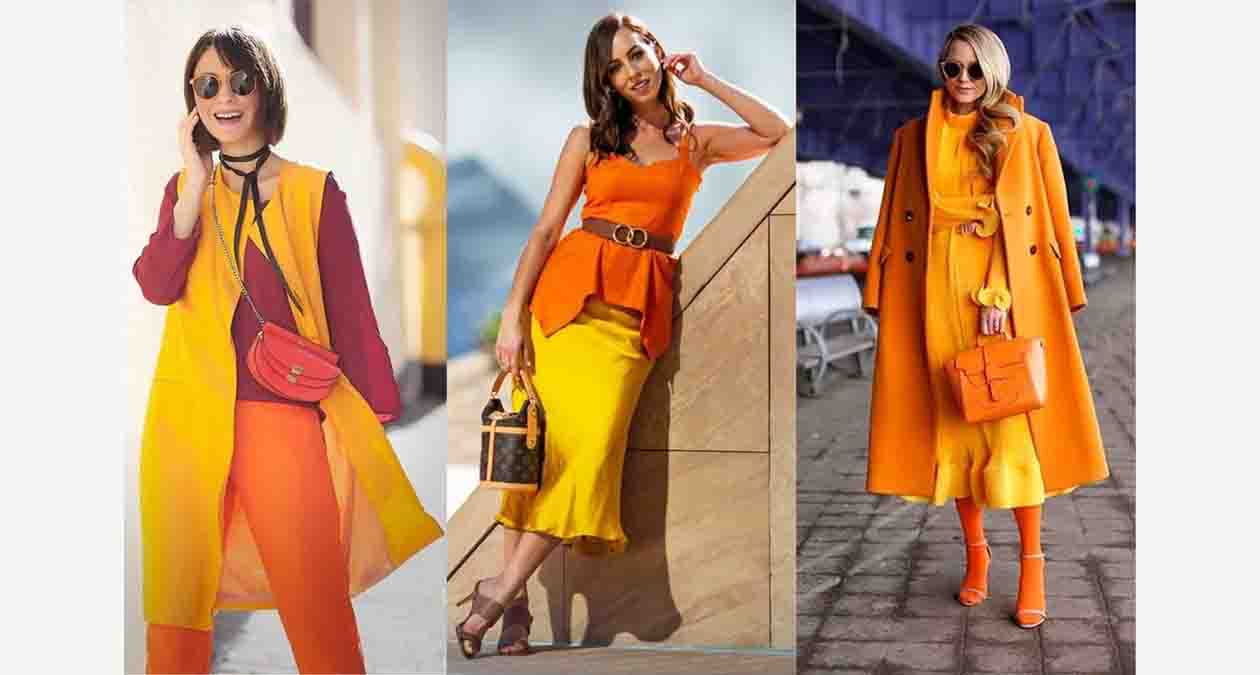 استایل با طیف رنگ های نارنجی و زرد