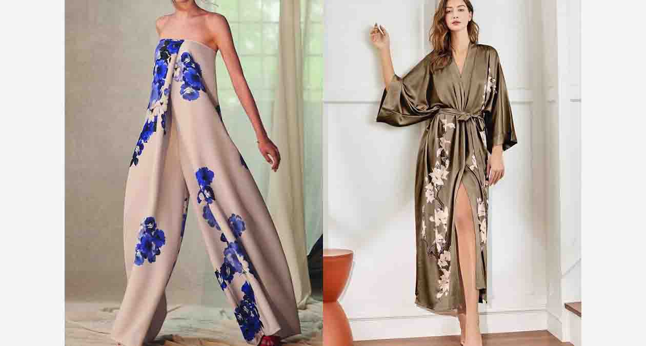 لباسهای ساتن طرحدار