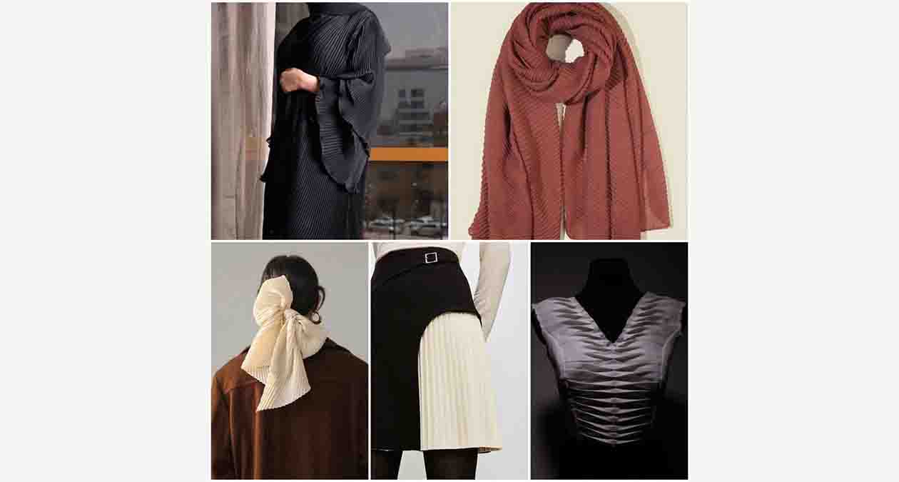 لباسهای مختلف با پارچه پلیسه
