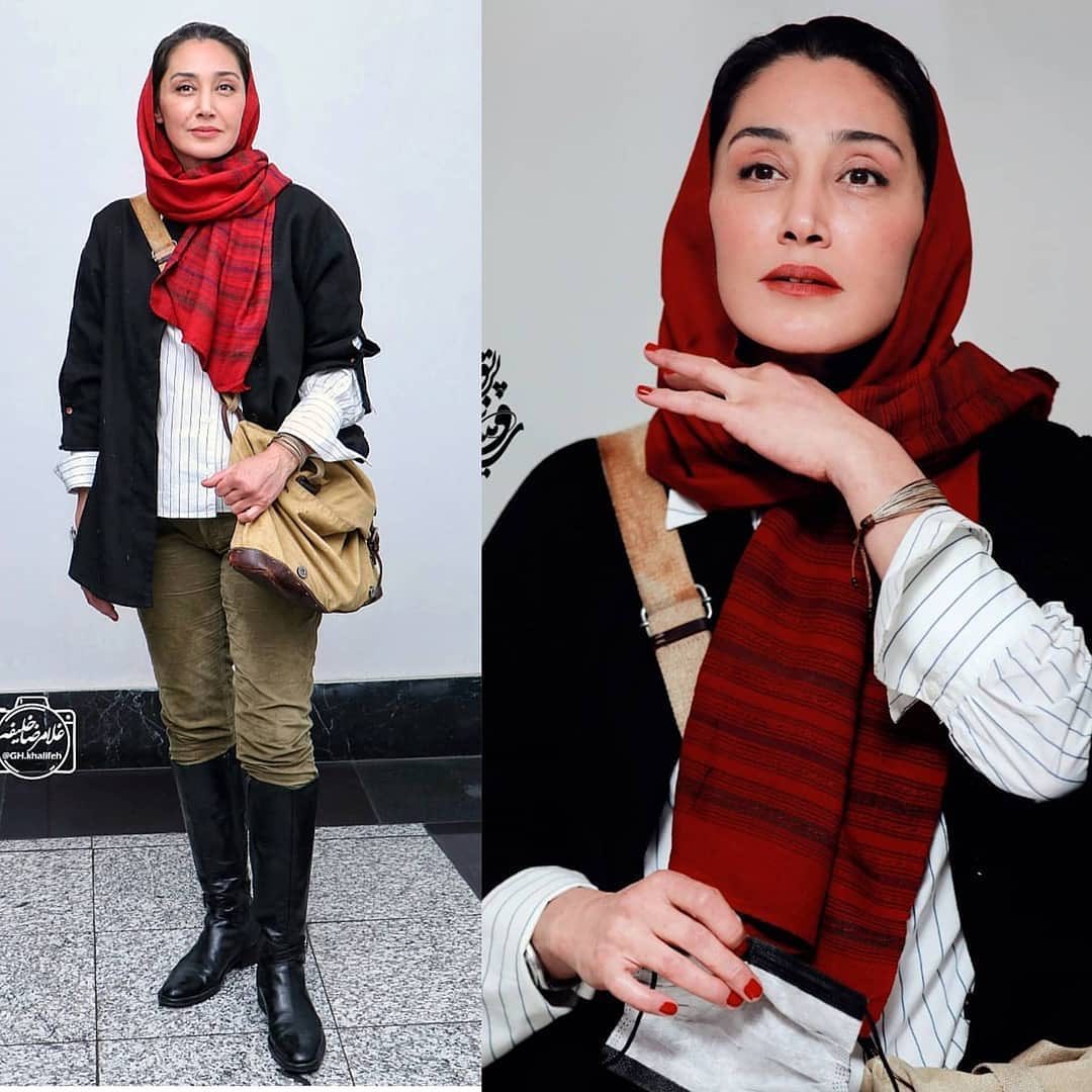 استایل خاص هدیه تهرانی در اکران عمومی فیلم بی همه چیز